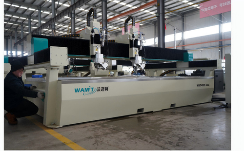 Latest company case about water jet cutter with double 5 axis