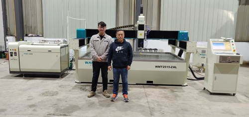 Latest company case about 2500*1500MM water jet cutter with direct drive pump installation