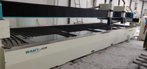 Latest company case about 2060 waterjet cutter for glass cutting with double heads