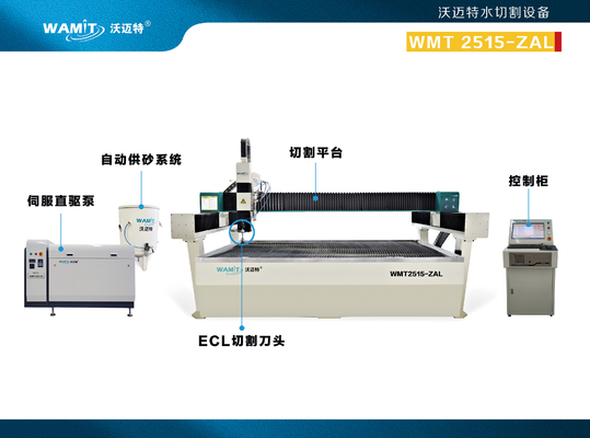 3 AXIS 2500*1500mm Waterjet Glass Cutting Machine Tempered Glass Processing Machinery