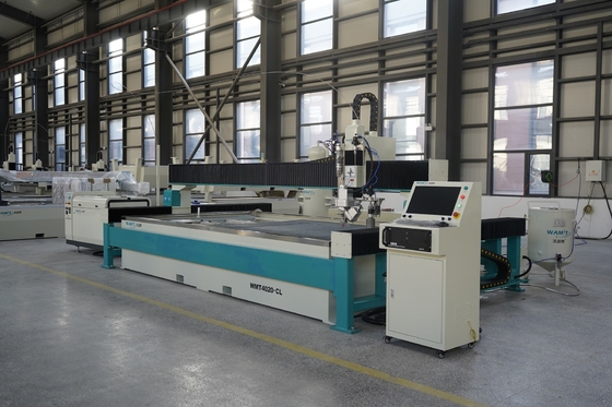 5 axis 4000 * 2000 mm Water Cutter Laminated Glass Mosaic Water jet Cutting Machine with water blasting head