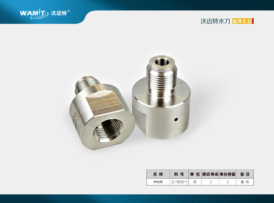 C-1313-1 60K Check Valve Outlet Body Adapter Waterjet Intensifier High Pressure Water Cutter Parts