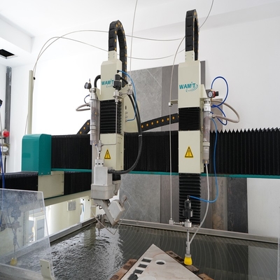 WMT2040-AL double heads 3 axis and AC 5 axis 2000*4000mm Water Jet Cutter for marble cnc cutting